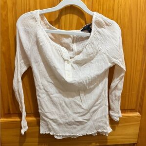 J Crew White Blouse with Built in Cami